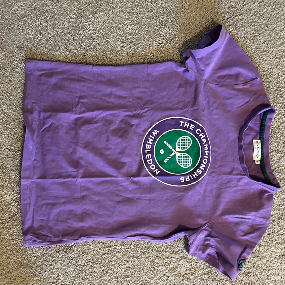 Barely worn Wimbledon Women’s Purple Tee with Logo
